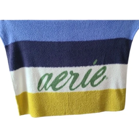 AERIE➕LIMITED EDITION Sherpa Logo Throw Blanket NWT - Picture 2 of 5